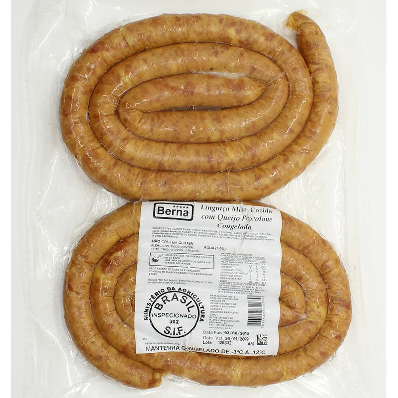 Linguiça Mista com Queijo Provolone Cozida  – Caracol  2,4 Kg