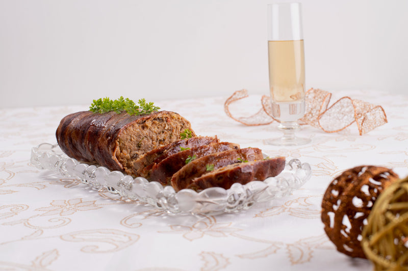 Bolo de Carne Cozido  Recheado com Tomate Seco e Muzzarela 1,1 kg