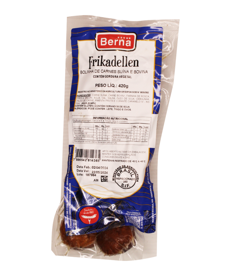 Frikadellen Bolinha de Carne Bovina 420g