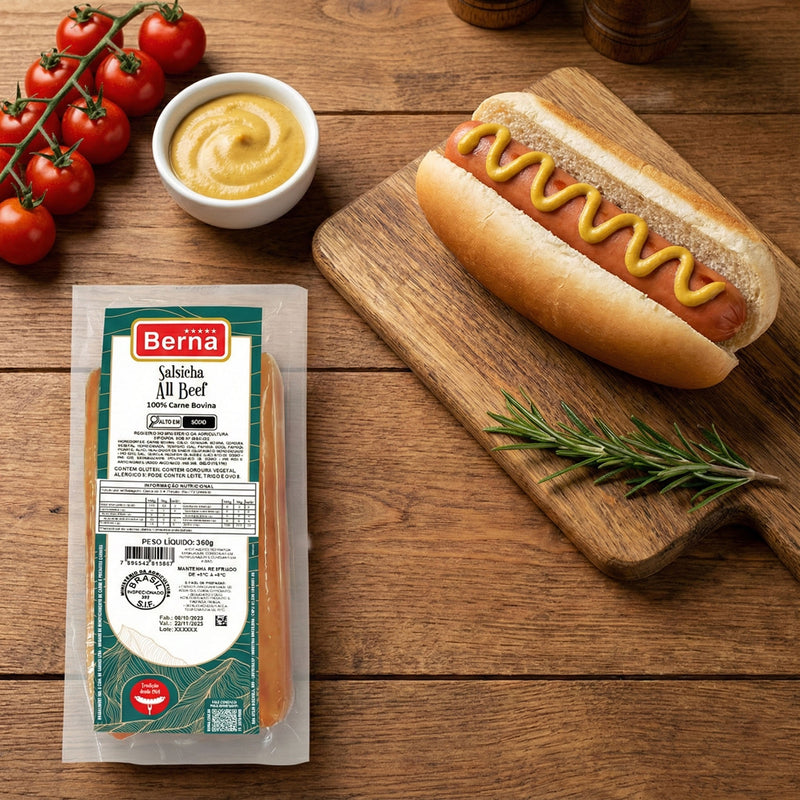Salsicha All beef / 100% Carne bovina sem nitrito - 360 g