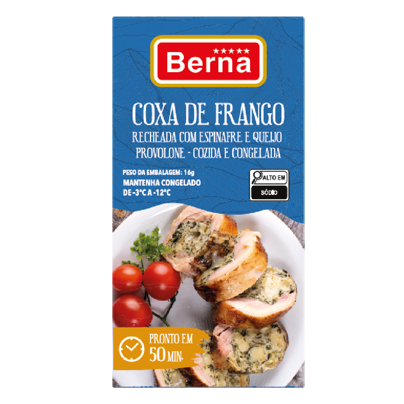 Coxa de Frango Recheada com Espinafre e Provolone 400g